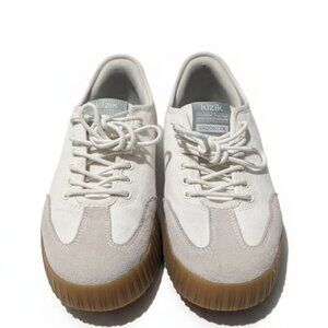 Kizik Brooklyn Hands-Free Slip-On Sneaker Canvas Suede White Women's 7